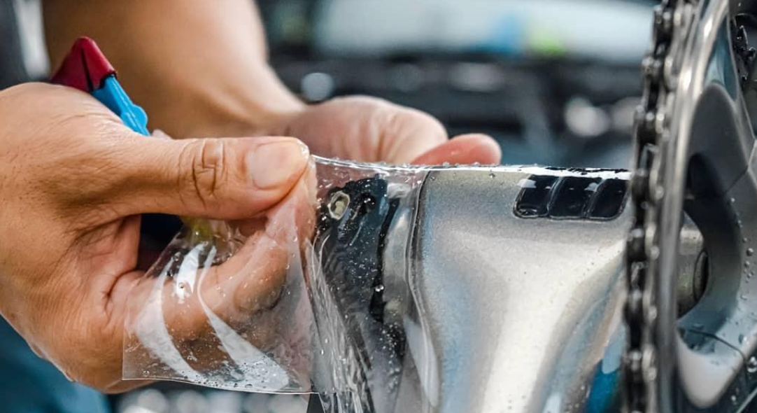 Delvis PPF-beskyttelse til cykelramme